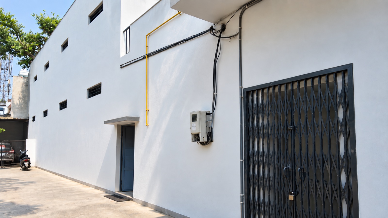 Exterior of the DBFootwear shoe factory building in Agra, Uttar Pradesh