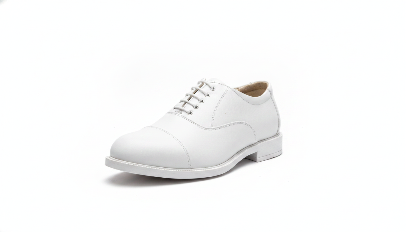 Ceremonial Band Shoe — White — force footwear manufacturer Agra