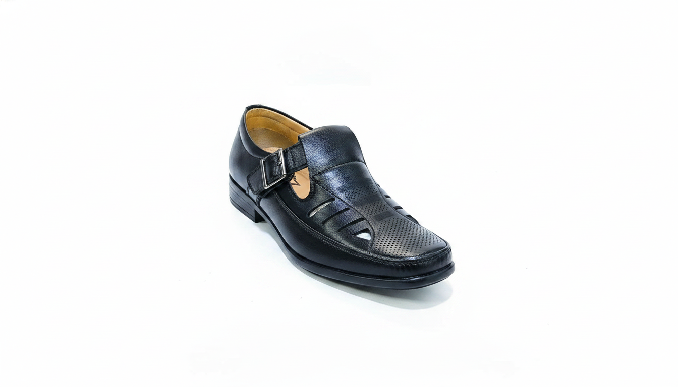 Black Fisherman Sandal — civil footwear manufacturer Agra