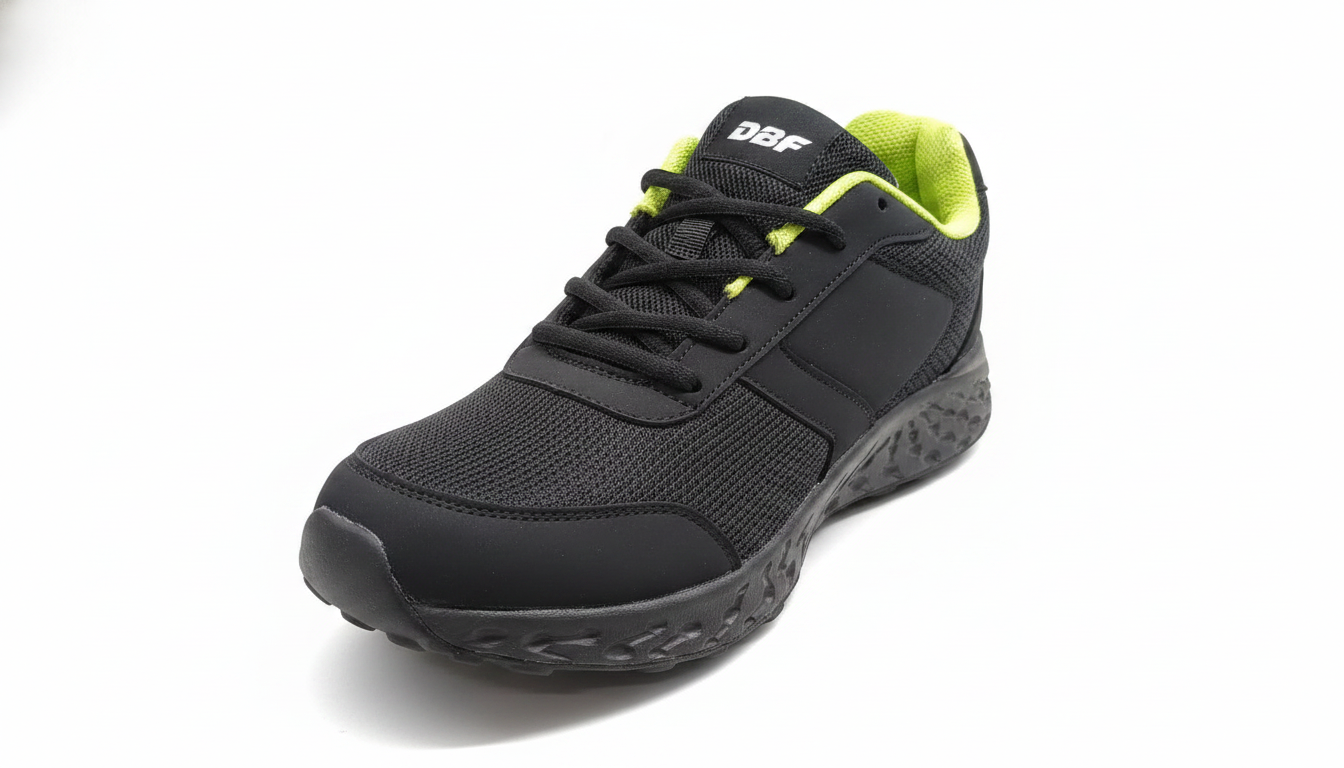 Black & Green Sports Shoe — civil footwear manufacturer Agra