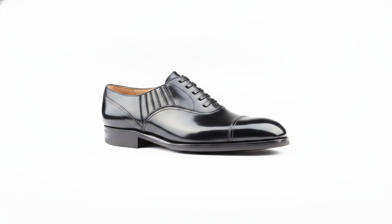 Black Slip-On Gusset Oxford — civil footwear manufacturer Agra