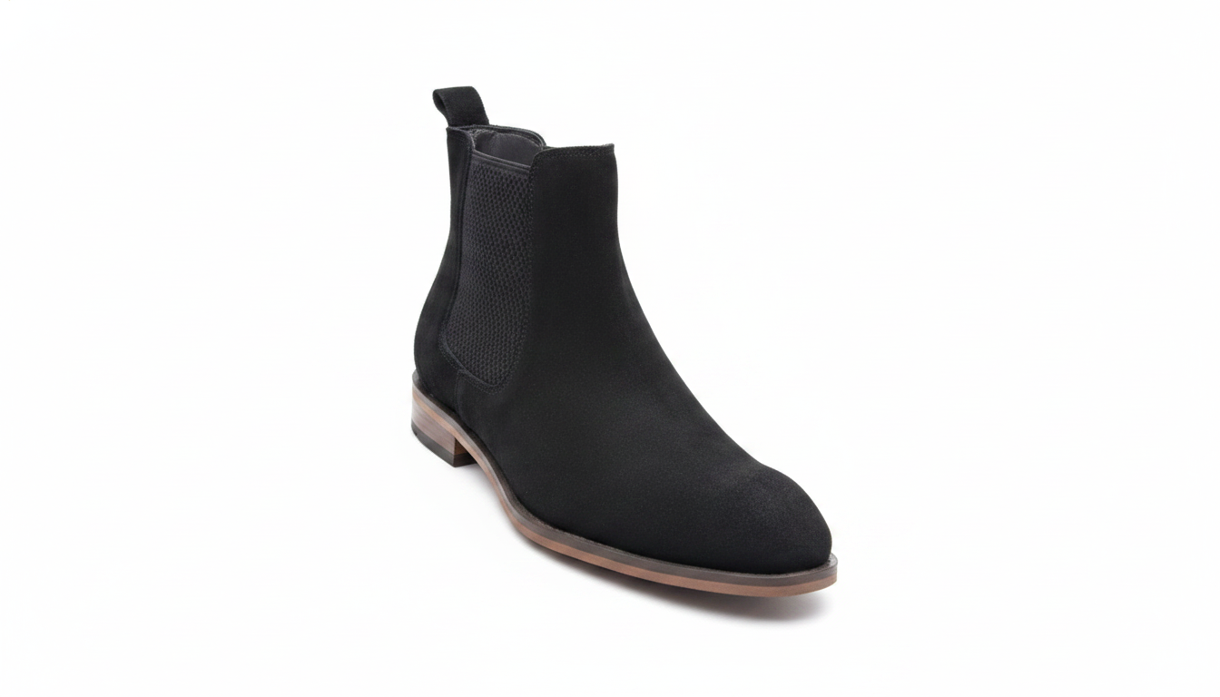 Black Suede Chelsea Boot — civil footwear manufacturer Agra