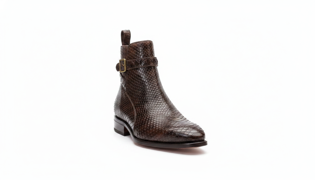 Brown Snakeskin Jodhpur Boot — civil footwear manufacturer Agra
