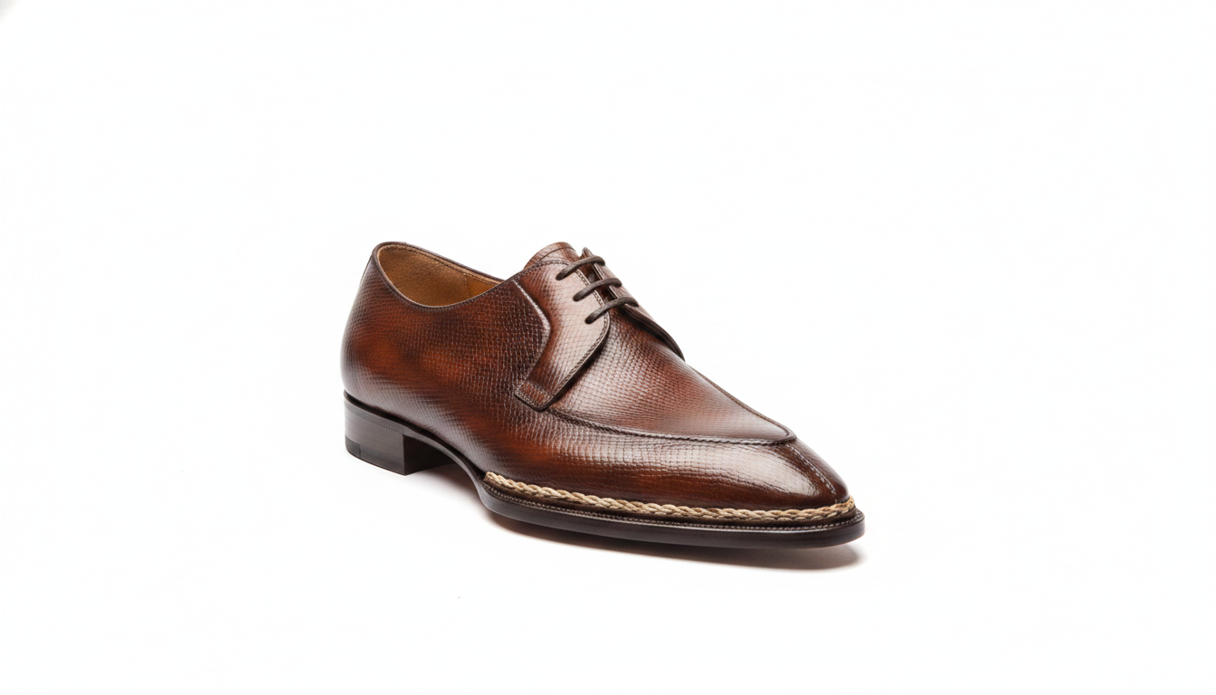 Brown Textured Derby — civil footwear manufacturer Agra