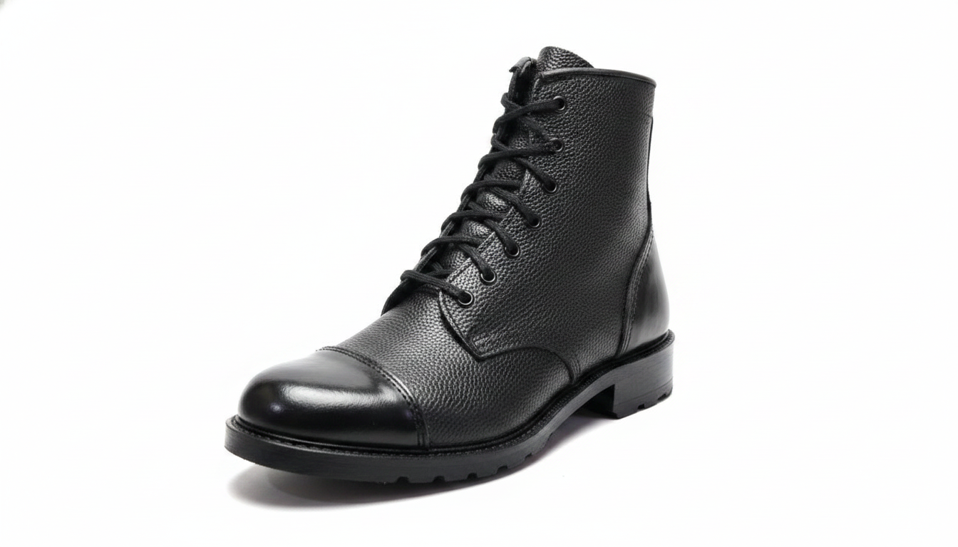Leather DMS Ankle Boot — Black — force footwear manufacturer Agra
