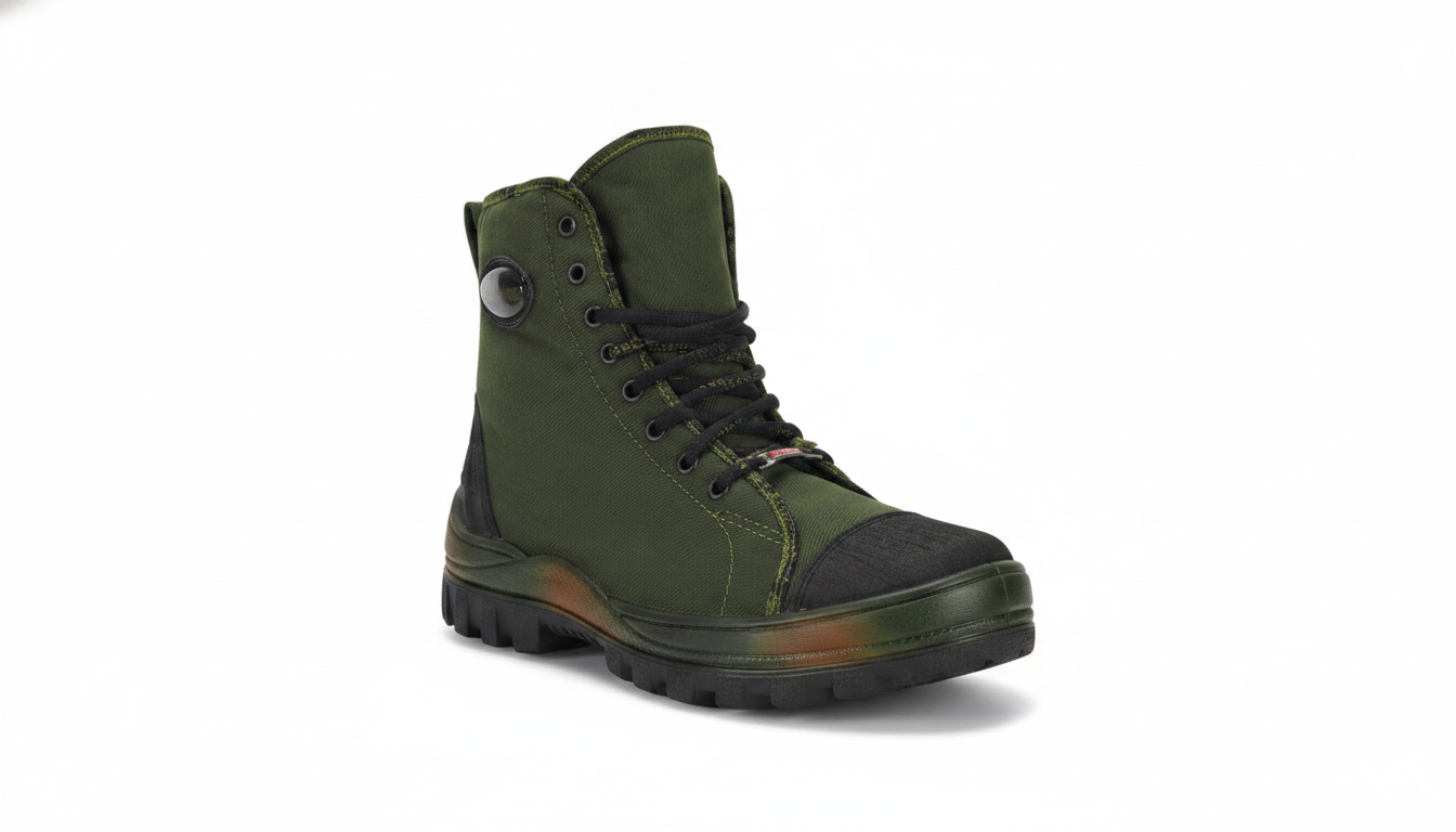 Olive High-Ankle Safety Boot — safety footwear manufacturer Agra