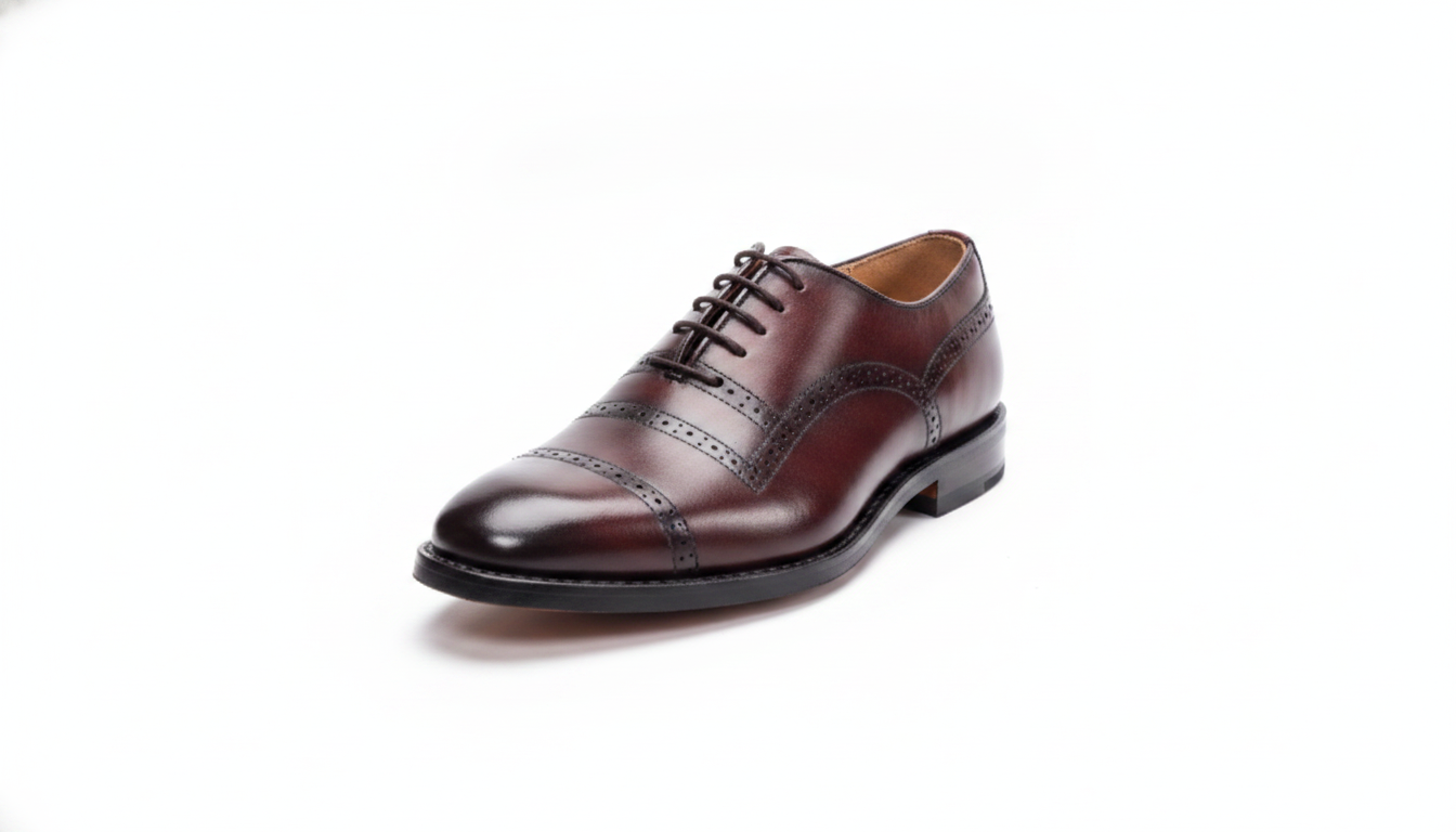 Oxblood Cap-Toe Brogue Oxford — civil footwear manufacturer Agra