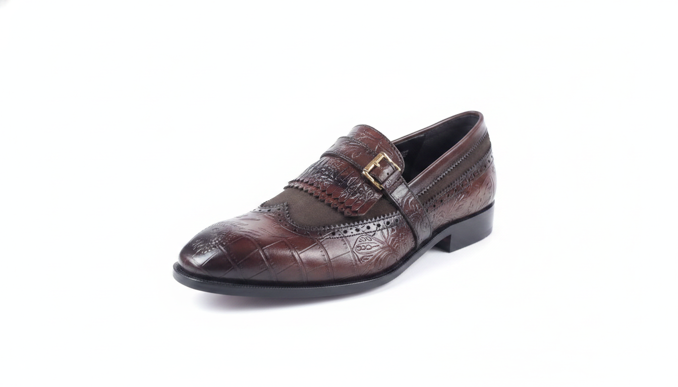 Oxblood Croc Loafer — civil footwear manufacturer Agra