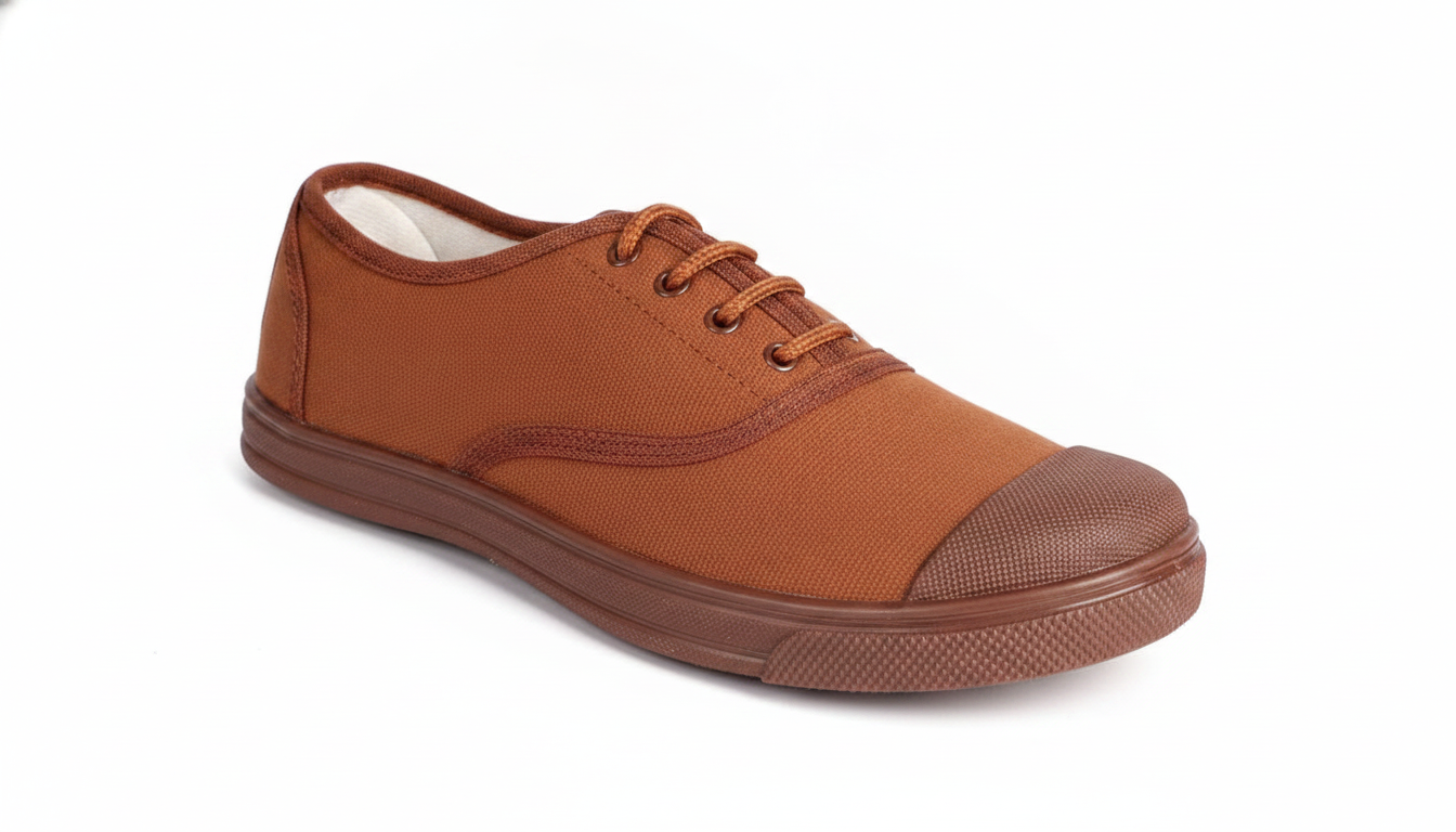 PT Canvas Shoe — Brown (IS 3735) — force footwear manufacturer Agra