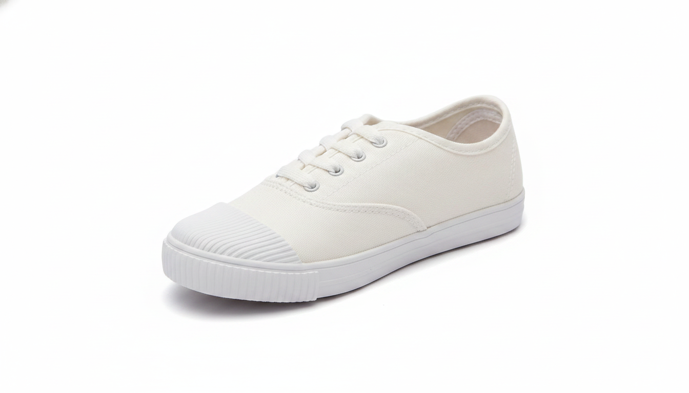 PT Canvas Shoe — White (IS 3735) — force footwear manufacturer Agra