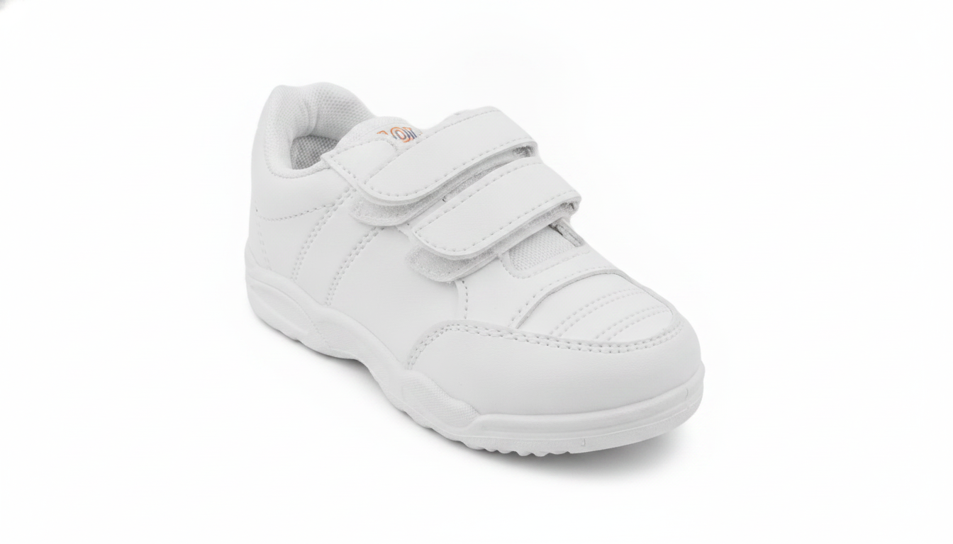 School Shoe — White — civil footwear manufacturer Agra