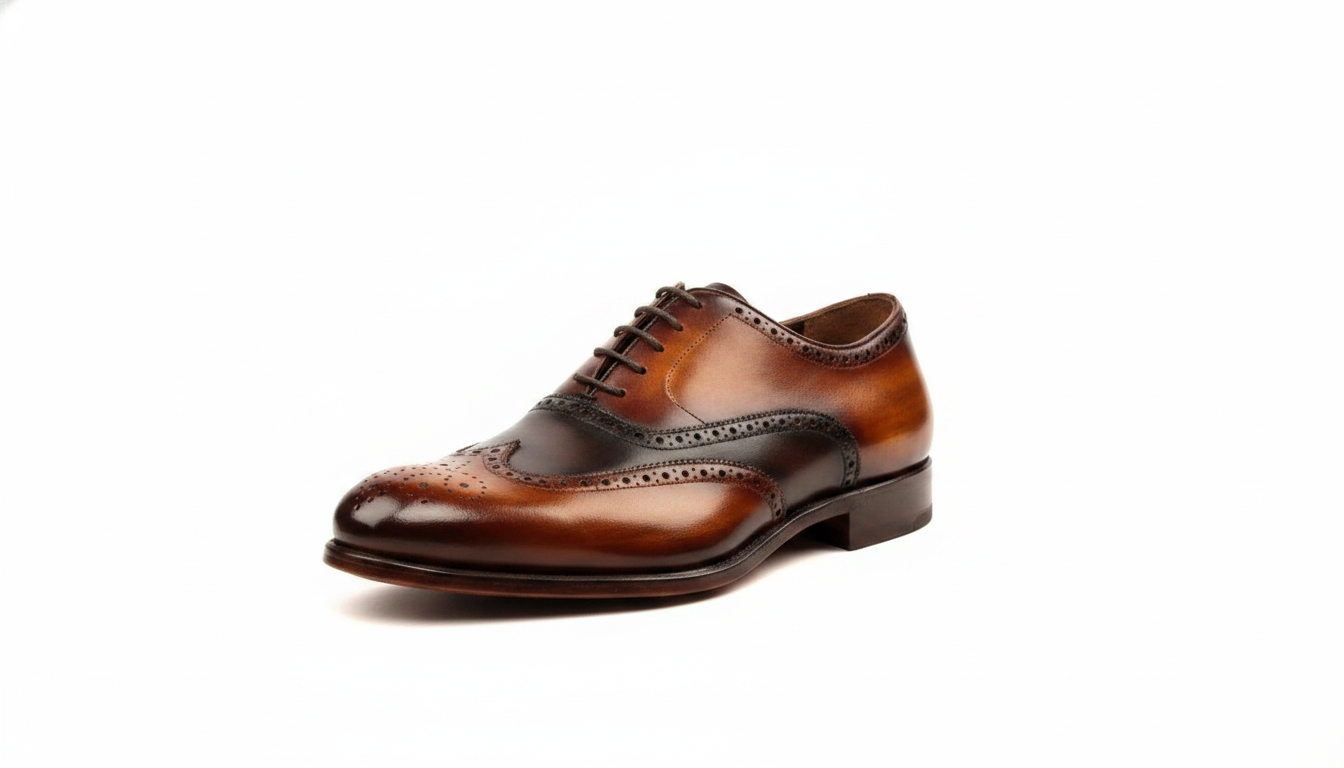 Tan Patina Longwing Brogue — civil footwear manufacturer Agra